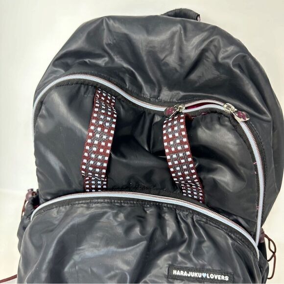 Harajuku Lovers Backpack Grey Nylon Rare - Picture 3 of 9
